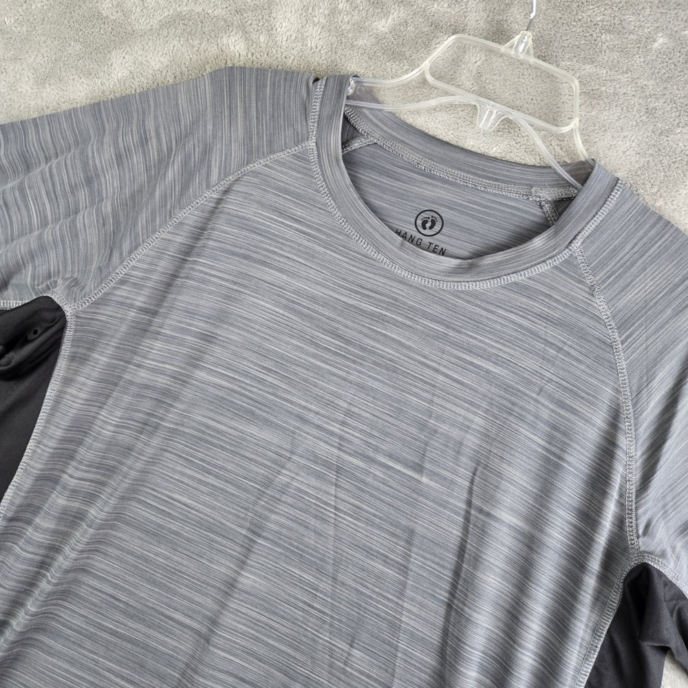 Hang Ten Shirt Mens‎ Large Gray UV Protection UPF 50+ Long Sleeve Surfing Beach